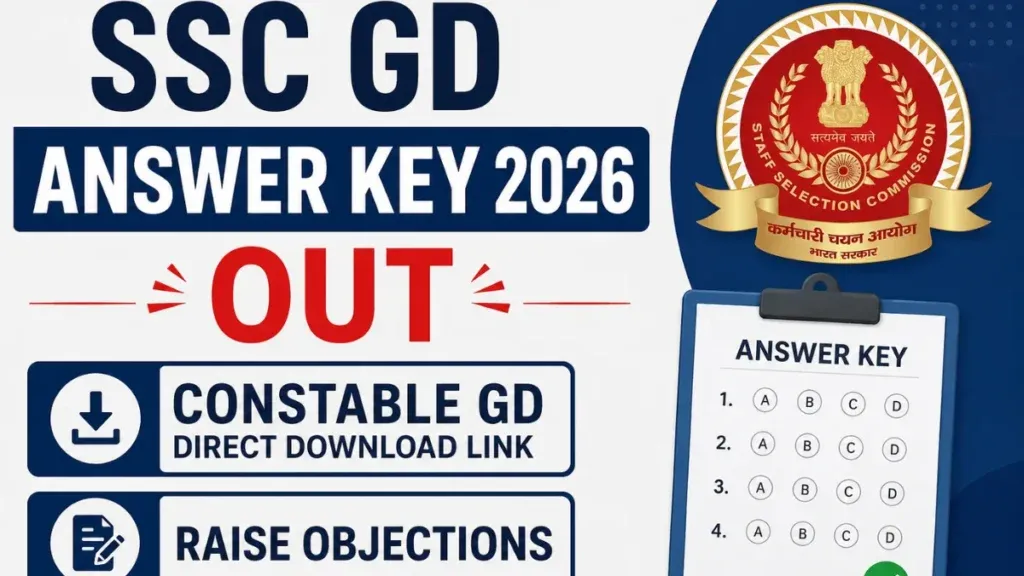 SSC GD Answer Key 2026 PDF Download – Check and Download Easily